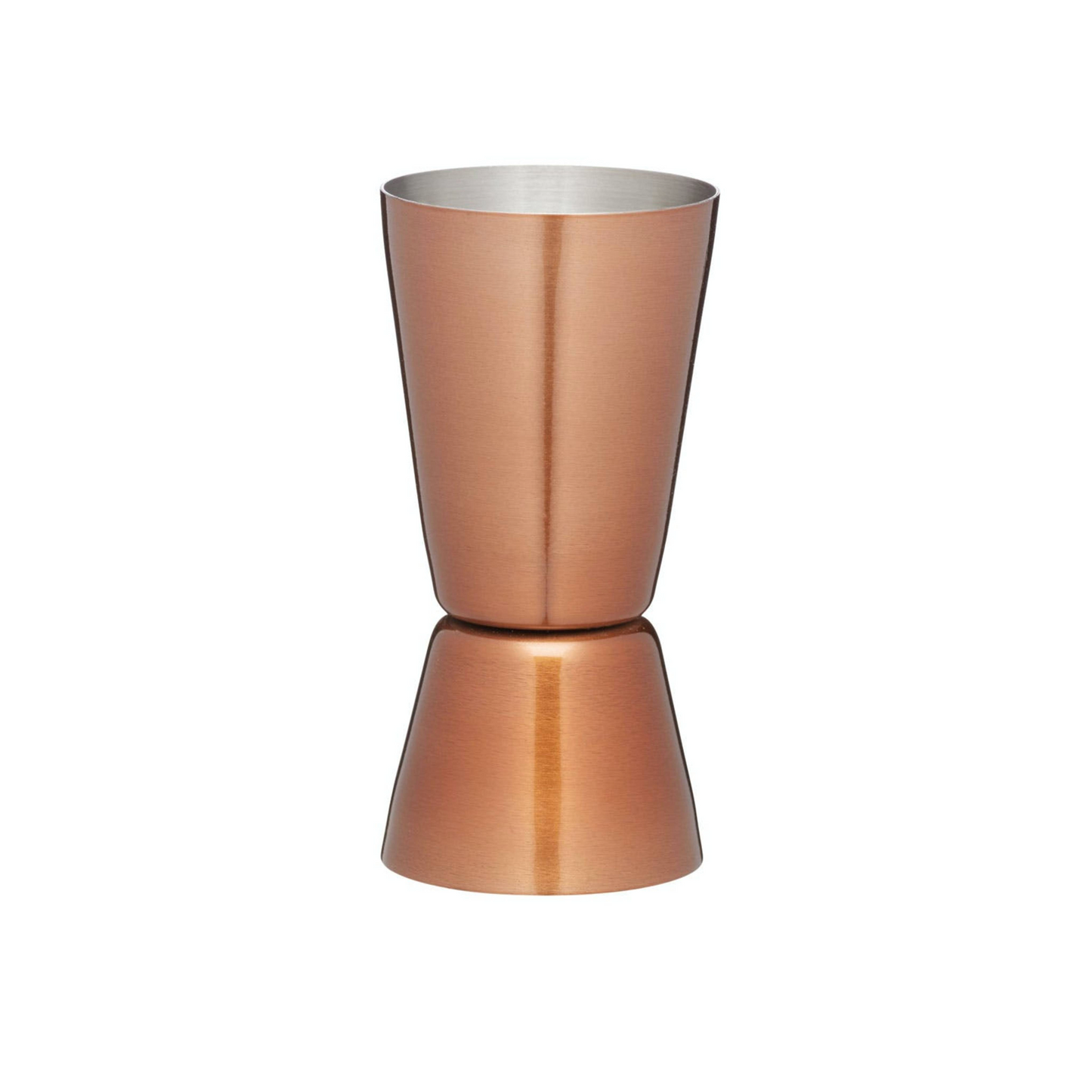 Barcraft cocktail jigger in koperen afwerking – professioneel barmaatje van 25/50 ml. Ideaal voor horecagebruik of thuisbartenders. Verkrijgbaar bij Sherlocks Place.