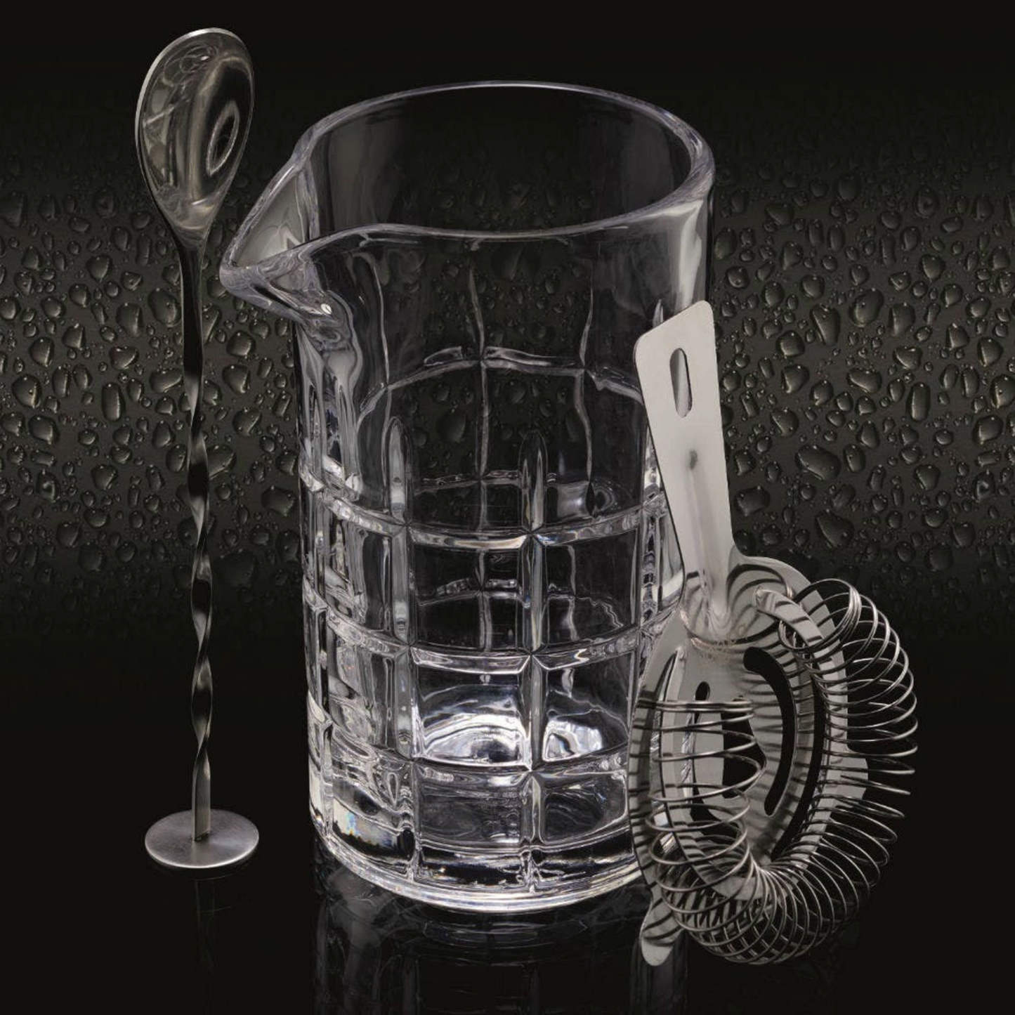 Stijlvolle productfoto van de 3-delige BarCraft cocktailset – perfect als luxe cadeau. Verkrijgbaar bij Sherlocks Place.