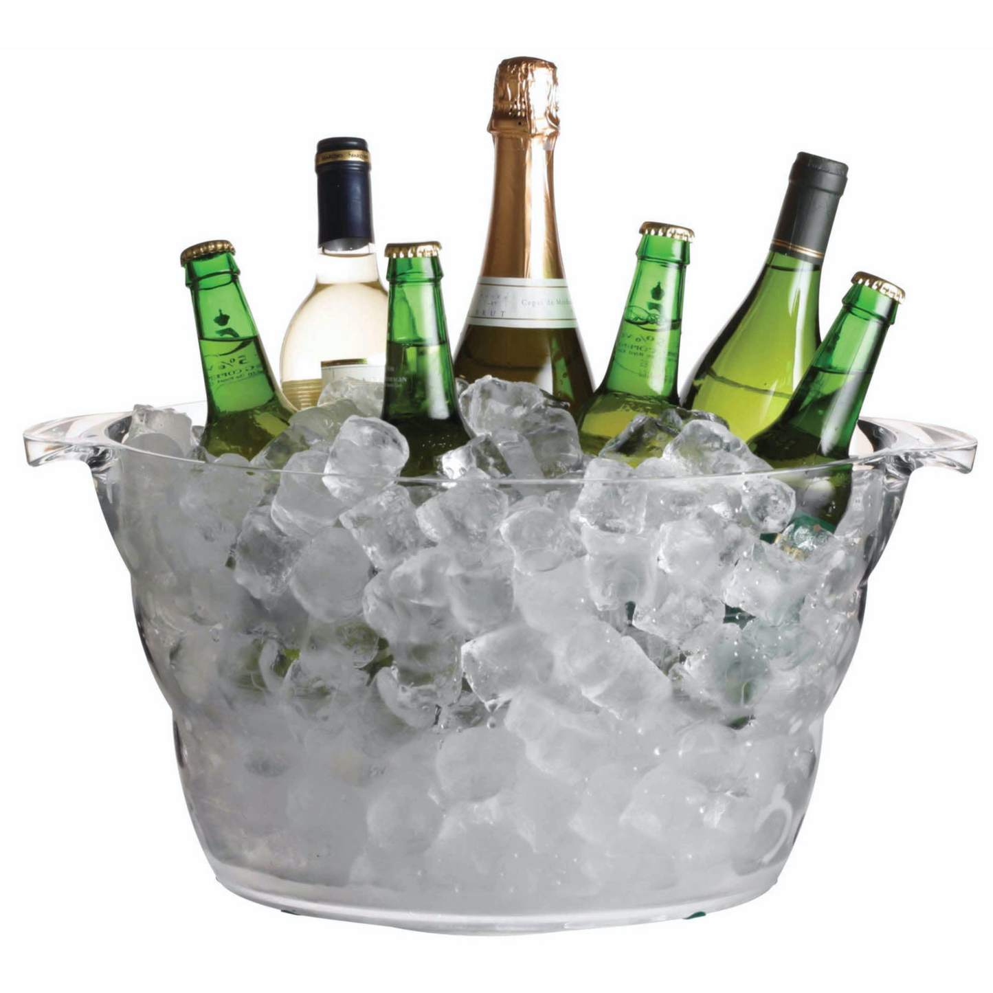 BarCraft cooler gevuld met ijs en flessen wijn en bier — perfect voor BBQ’s, bruiloften en borrels. Verkrijgbaar bij Sherlocks Place.