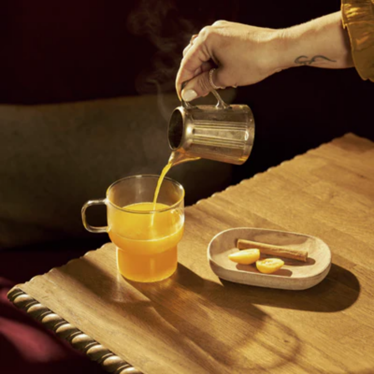 Infusion curcuma kumquats Vanille Sherlocks Place Rotterdam