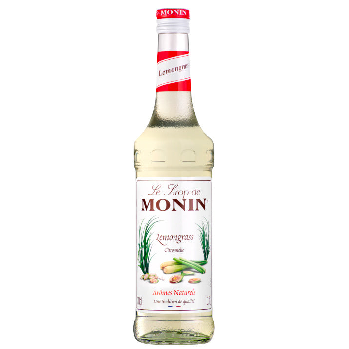 Fles MONIN Citroengras Siroop (Lemongrass) – 70cl, verkrijgbaar bij Sherlocks Place Rotterdam, ideaal voor cocktails en mocktails.