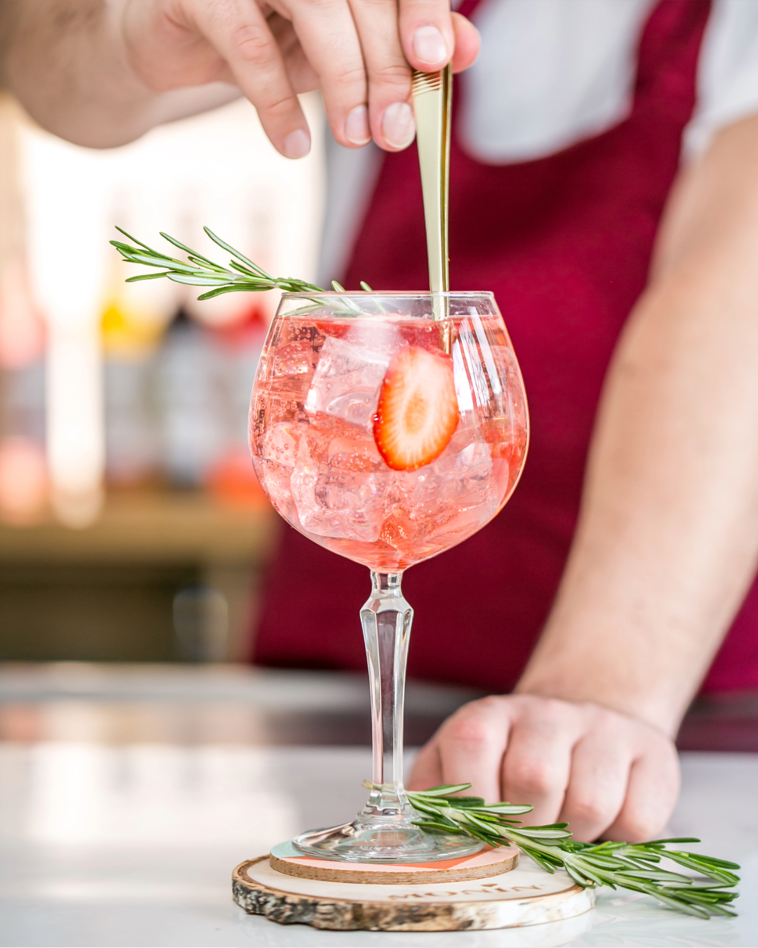 Monin Strawberry Spritzer Sherlocks Place Rotterdam