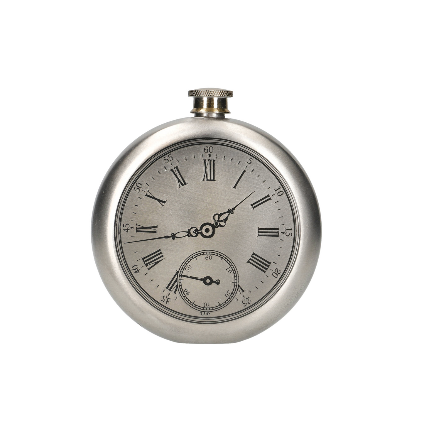Ronde RVS Heupfles 240ml Uniek Design BCHIPASSTDISP24 Clock Barcraft Sherlocks Place