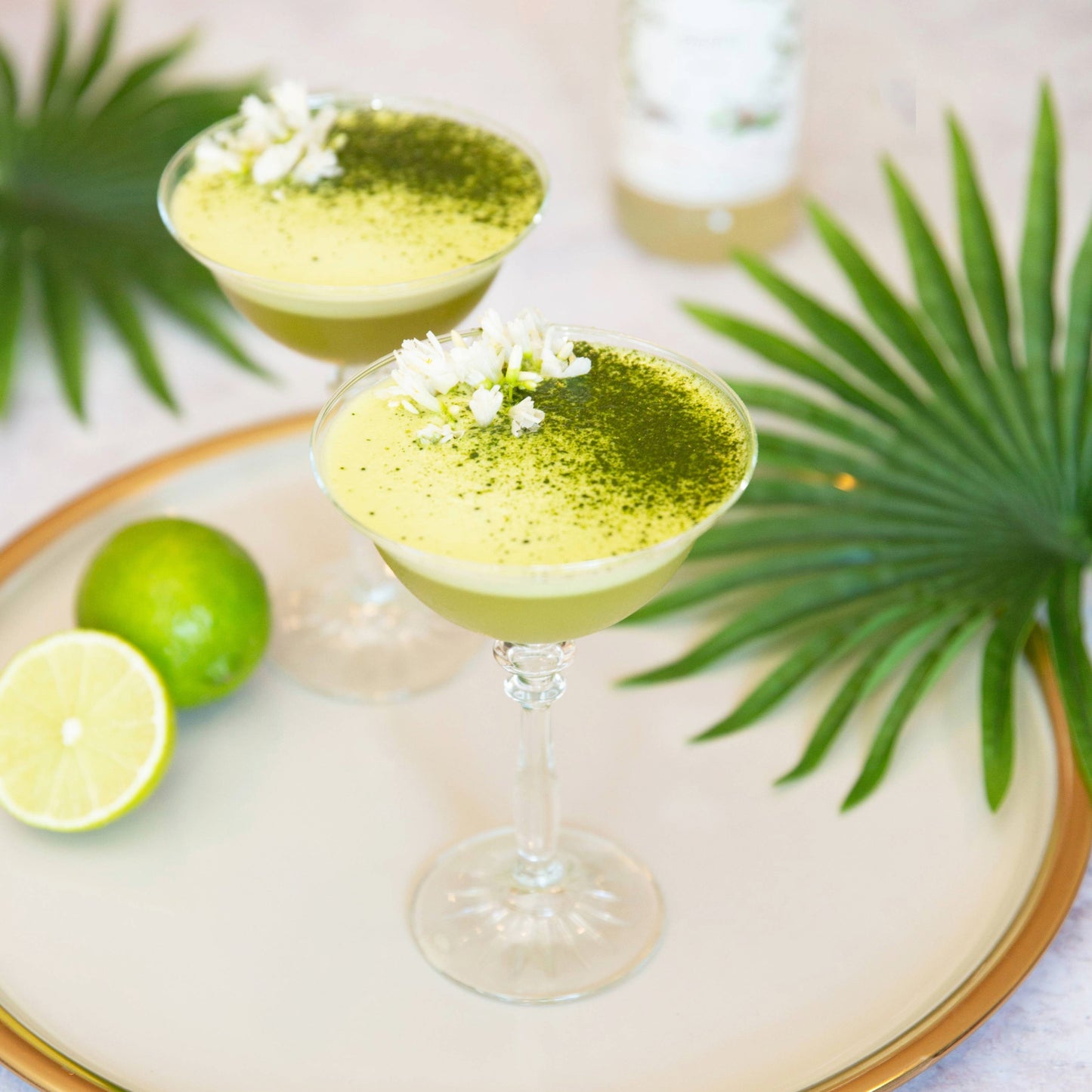 Sherlocks Place Rotterdam Le Fruit de Monin Lime Fruitpuree Matcha Lime Cocktail