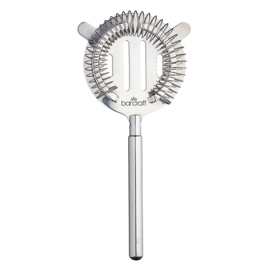Barcraft RVS Cocktail Strainer met ergonomisch handvat en spiraalveer voor het professioneel zeven van cocktails. Gemaakt van roestvrij staal. Verkrijgbaar bij Sherlocks Place.