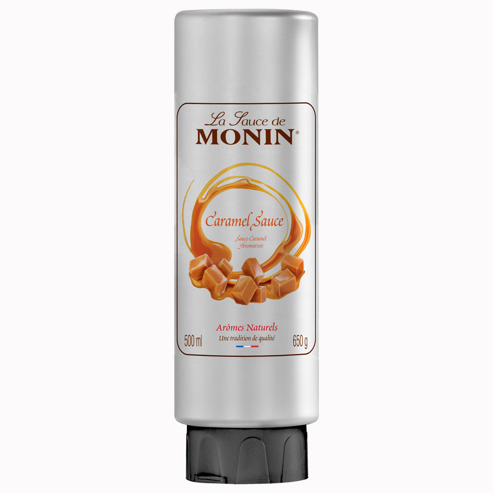 La Sauce de Monin Caramel Topping 50 cl bij Sherlocks Place Rotterdam