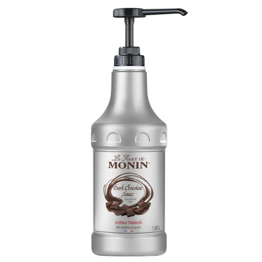 La Sauce de Monin Dark Chocolate topping Fles 1.89Liter bij Sherlocks Place Rotterdam 