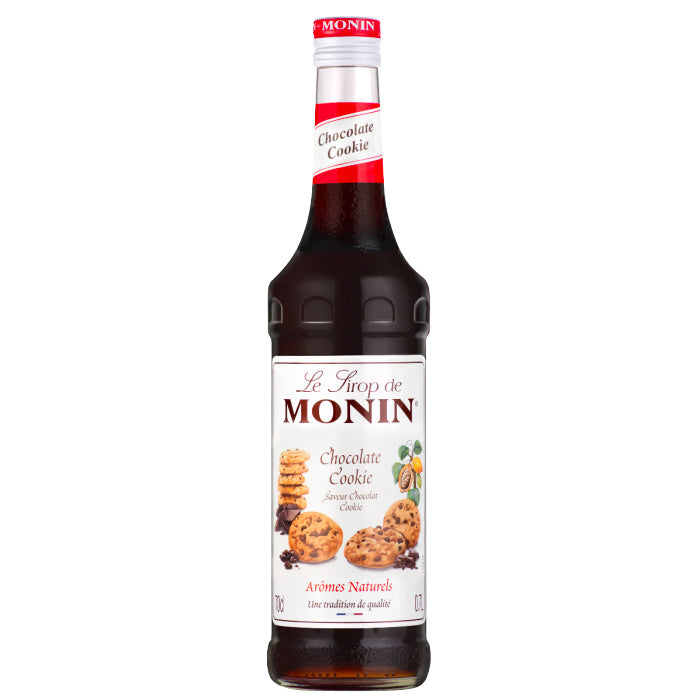 Glazen Fles Monin siroop Chocolate Cookie 70cl verkrijgbaar bij Sherlocks Place Rotterdam 