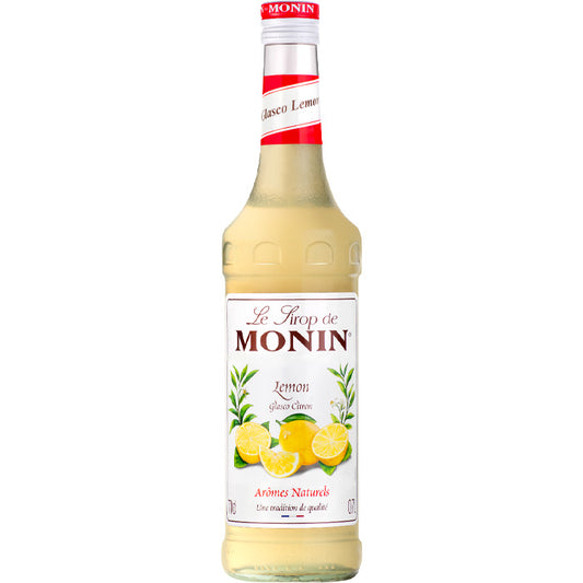 Product foto van een glzaen fles Monin Glasco Lemon 70cl Verkrijgbaar bij Sherlocks Place Rotterdam