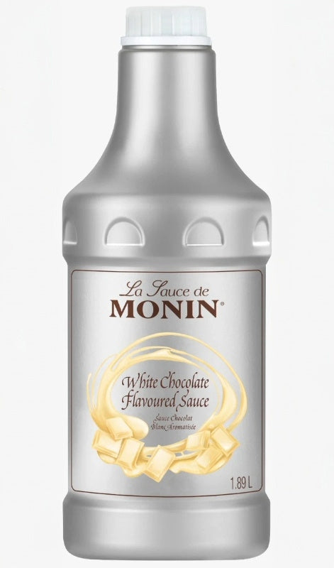 Monin La Sauce White Chocolate Topping Fles 1,89liter Sherlocks Place Rotterdam