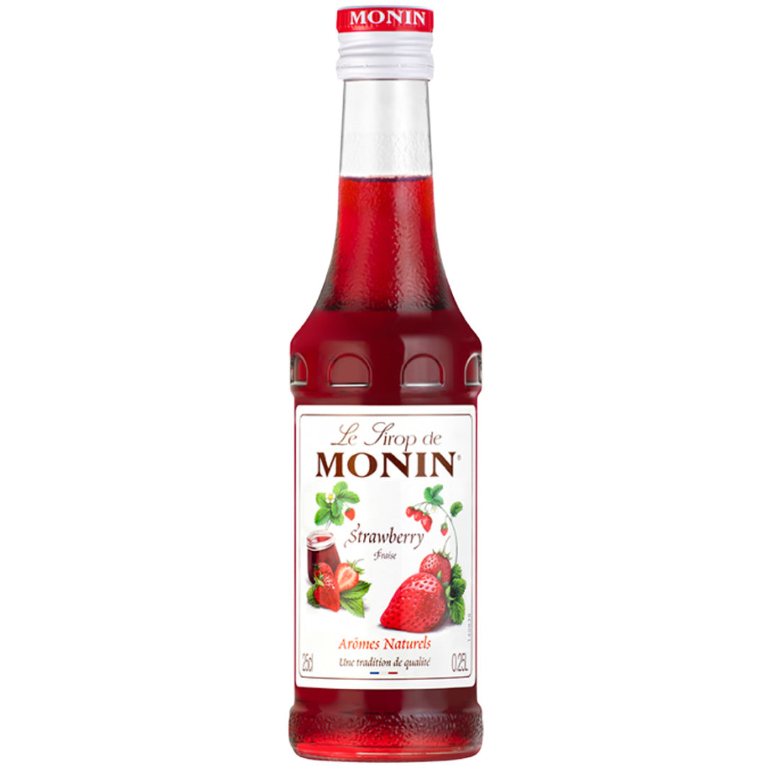 Monin Strawberry 25cl fles bij Sherlocks Place Rotterdam