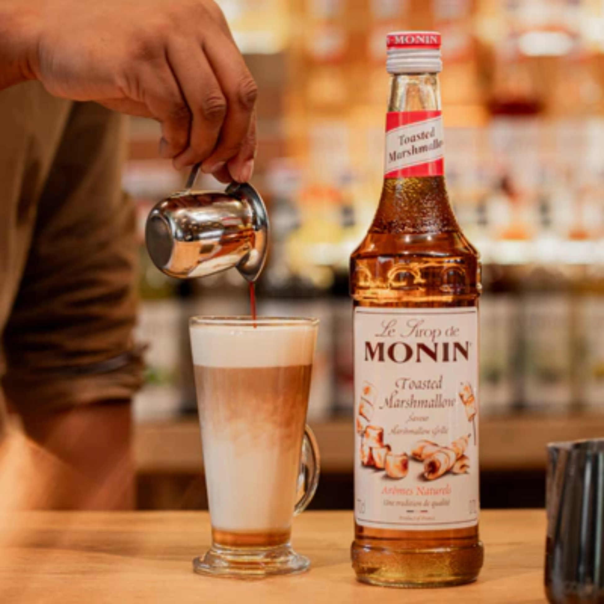 Monin syrup Toasted Marshmallow 70cl Sherlocks Place Toasted Marshmallow Latte